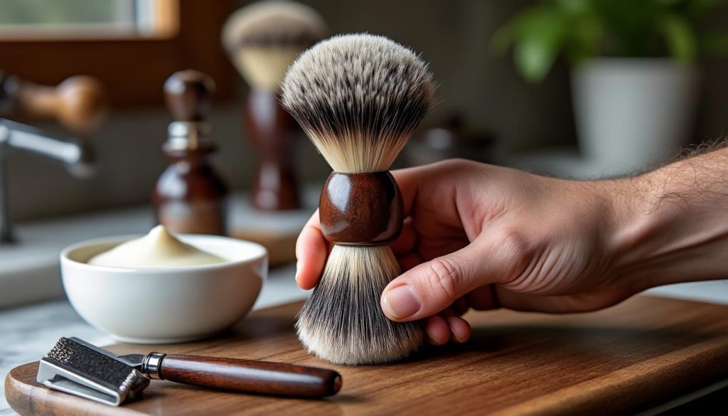 découvrez comment choisir le blaireau de rasage idéal pour une expérience optimale, en tenant compte des types de poils, de la qualité et du confort d'utilisation.