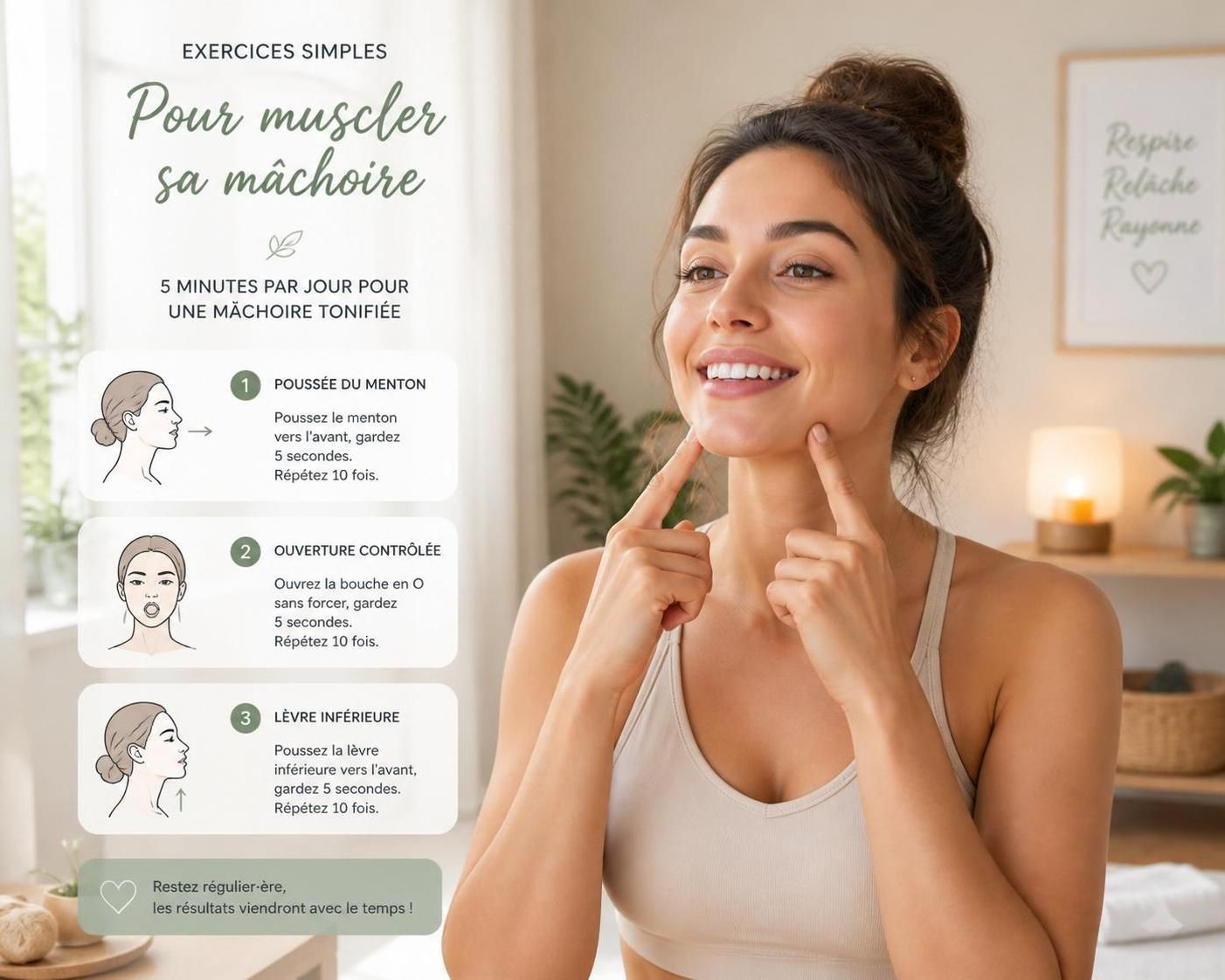 découvrez des exercices simples pour muscler votre mâchoire et obtenir un visage plus tonique et sculpté. améliorez votre apparence naturellement avec nos conseils pratiques.