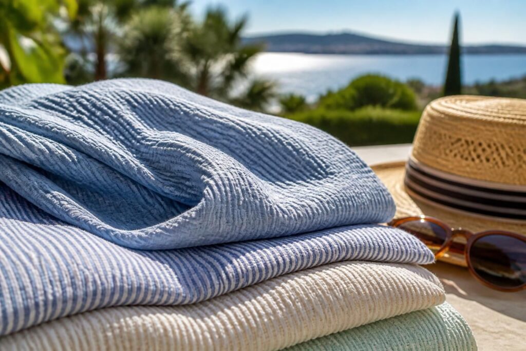 découvrez le seersucker, un tissu léger et aérien, idéal pour un style estival élégant et confortable qui révolutionne vos looks d'été.
