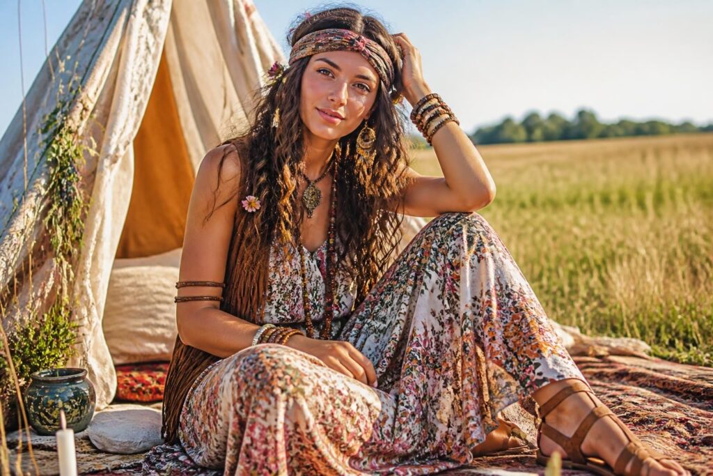 découvrez des idées originales de déguisements hippie pour femme et adoptez un look bohème réussi, alliant style vintage et liberté d'expression.