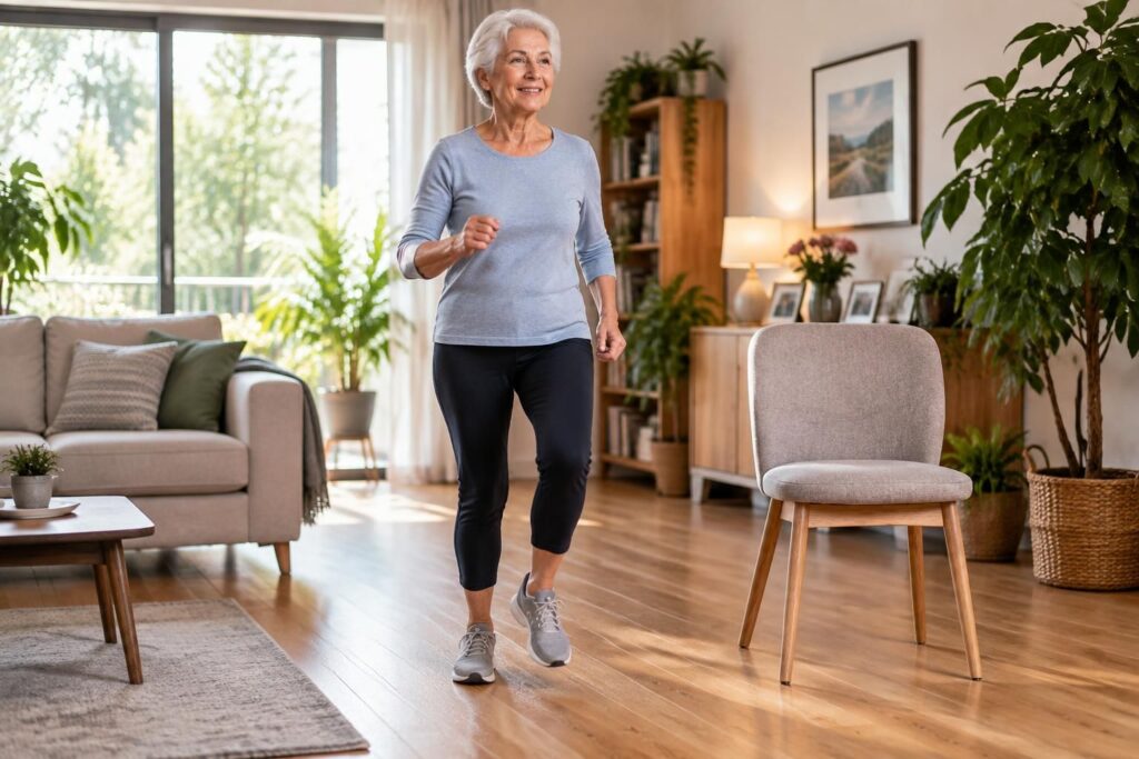 découvrez des routines de marche active à la maison adaptées aux seniors pour bouger en douceur, préserver la mobilité et profiter des bienfaits santé.