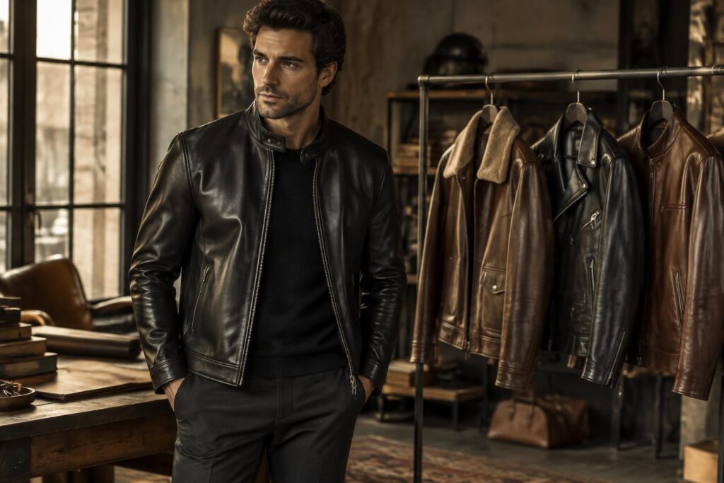 découvrez les vestes en cuir homme de luxe : modèles noirs ou marron, coupes tendance et conseils pour choisir une pièce élégante et durable.